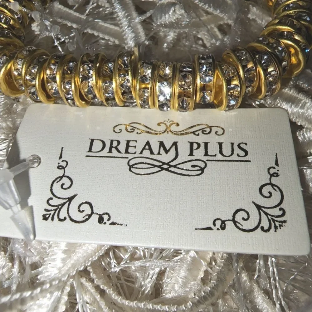 3 for $15 Gold Fill Rhinestone Rings Stretchy Bracelet NWT